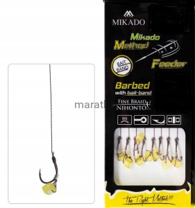 Haczyk Method Feeder Mikado z gumką włosowy 8/0,14