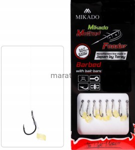 Haczyk Method Feeder Mikado z gumką na żyłce 6/028
