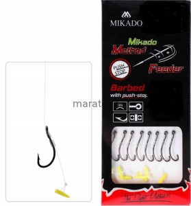 Haczyk Method Feeder Mikado Push Stop żyłka 4 0,28