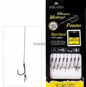 Haczyki Method Feeder Mikado igła plecionka 8/0,14