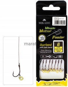 Haczyk Method Feeder Mikado z gumką włos 6 /0,16/8