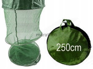 Siatka Wędkarska Gumowana 250cm + sztyca+pokrowiec