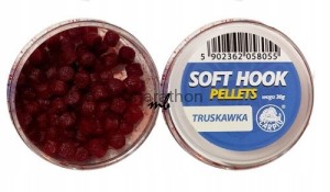 Pellet miękki haczykowy Dipowany 8mm 30g Truskawka