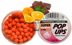 Kulki Proteina POP UP 8mm 30g Pomarańcza Czekolada