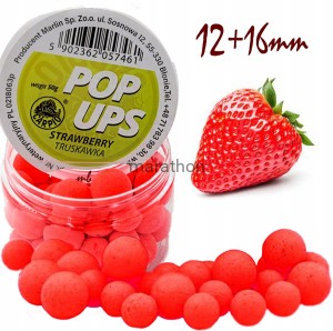 Kulki Proteinowe POP UPS 12+16mm 50g TRUSKAWKA