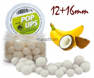 Kulki proteinowe POP UP 12/16mm 50g KOKOS & BANAN