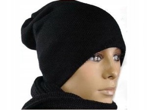 Czapka Beanie Krasnal ciepła czarna uniwersalna dla każdego! Wrocław