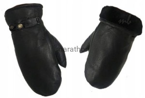 Rękawiczki męskie skórzane ciepłe jednopalczaste