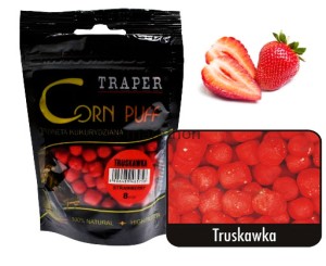 Kukurydza PŁYWAJĄCA naturalna Corn Puff Traper 8mm 20 g TRUSKAWKA
